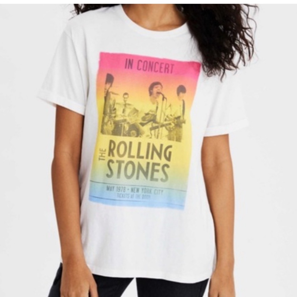 American Eagle The Rolling Stones Multicolored Graphic Tee